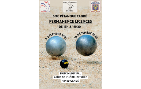 Permanences licences 2026 !